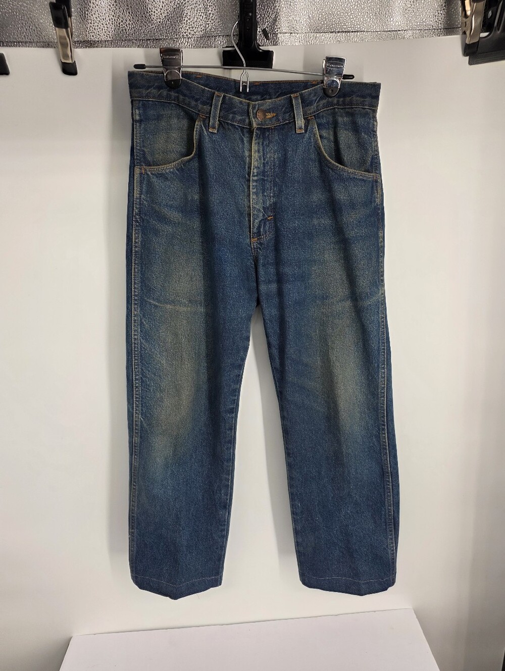 Vintage Rustler Heavyweight Denim Jeans 32x30 Medium Wash Workwear